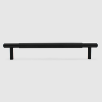 Knurled Matte Black Cabinet Handle - 270mm - Zephra - Large Cabinet HandleKN - CP - 270 - MB