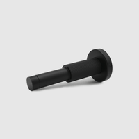 Knurled Matte Black Door Stop - Zephra - Door StopKN - DS - MB