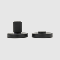 Knurled Matte Black Privacy Lock - Zephra - Privacy LockKN - PL - MB