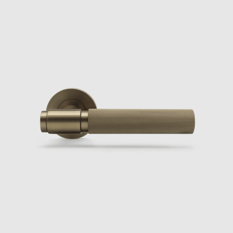 Linear Brushed Gold Stainless Steel Door Handle detail