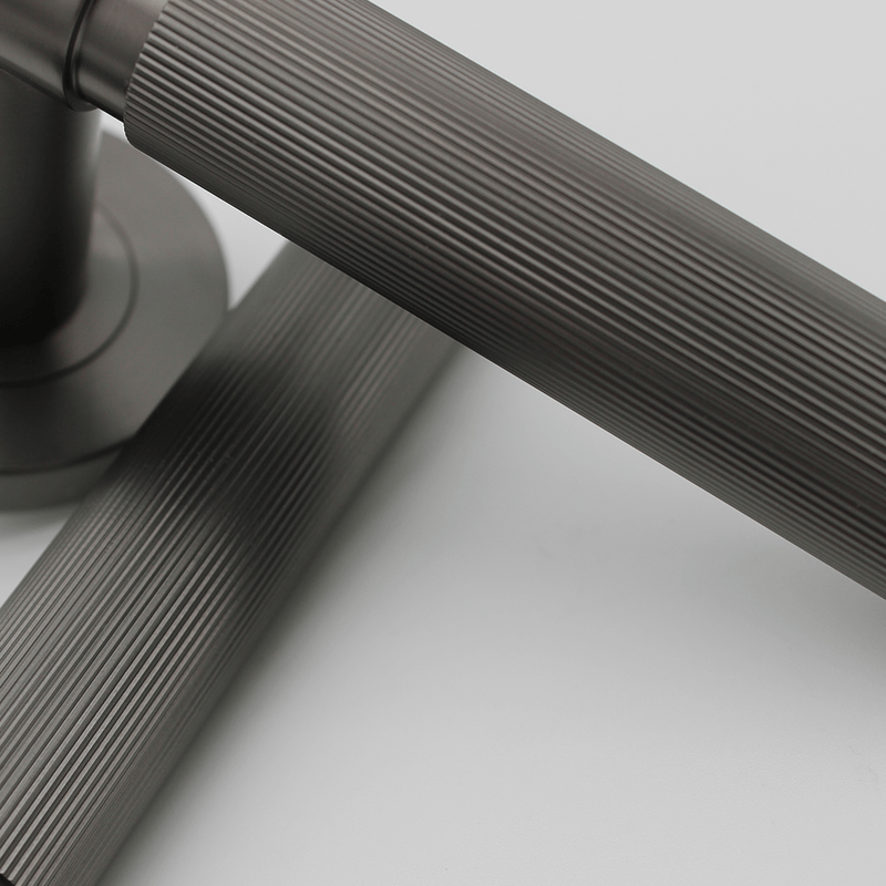 Linear Gunmetal Stainless Steel Door Handle detail