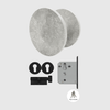 Matte Black Lock & Hermes Grey Marble Entry Door Package
