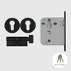 Matte Black Mortice Lock