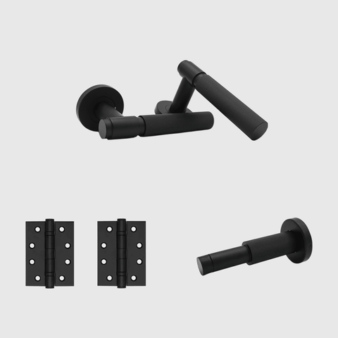 Passage Linear Matte Black Door Handle Package