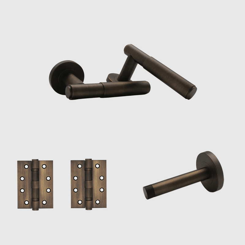 Passage Luma Aged Bronze Door Handle Package