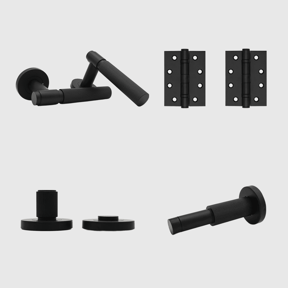 Privacy Linear Matte Black Door Handle Package - Zephra - PKPRIVACY-LIN-MB