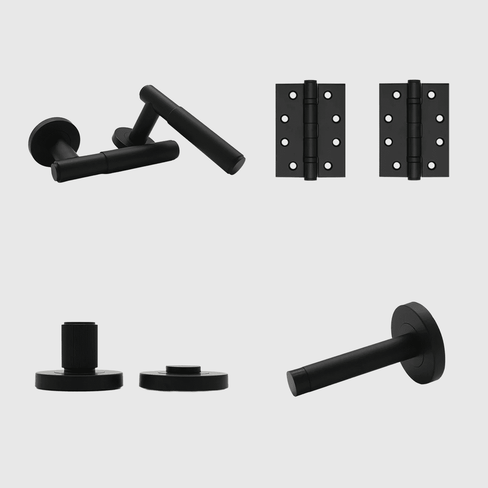 Privacy Luma Matte Black Door Handle Package - Zephra - PKPRIVACY-LUM-MB