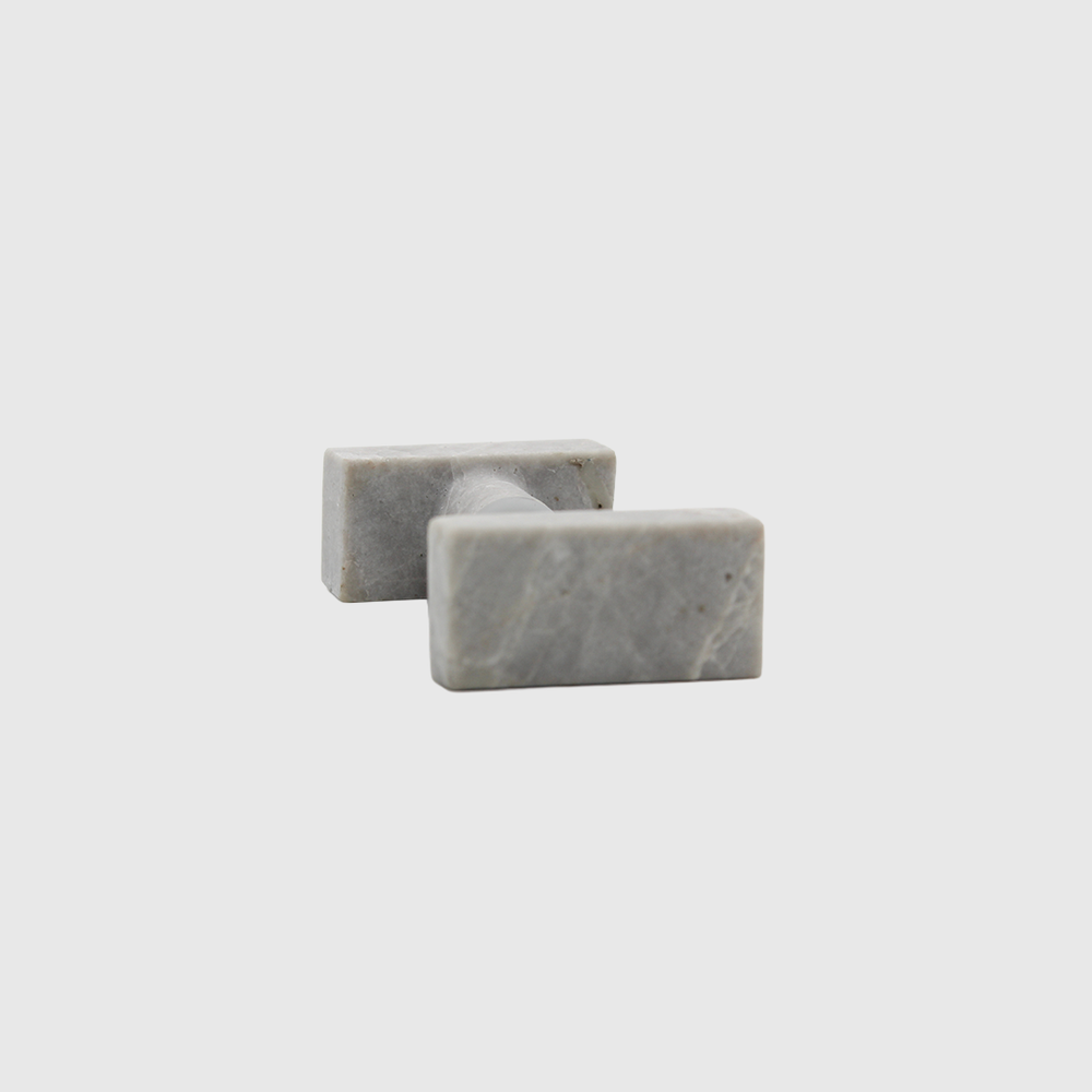 Hermes Grey Marble Rectangular Shower Screen Knob