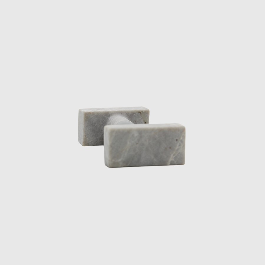 Hermes Grey Marble Rectangular Shower Screen Knob