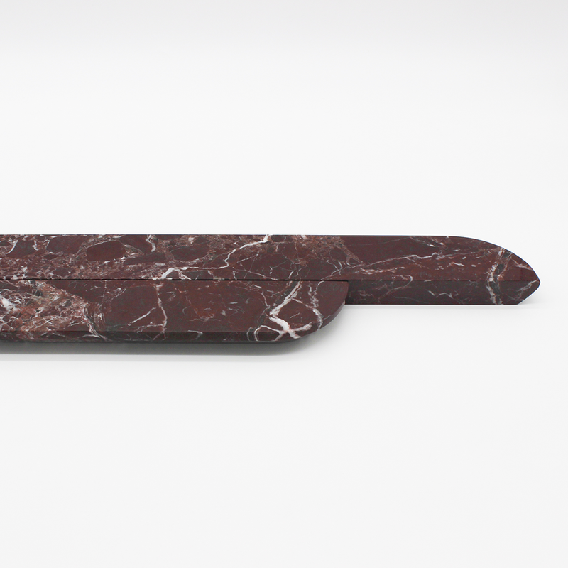 Rosso Levanto Stone Cabinet Pull Handle 500mm (Pair) detail