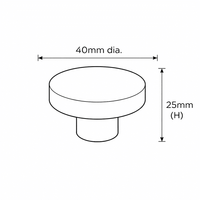 Rosso Levanto Round Cabinet Knob - Zephra - Cabinet HandleST-RNDCK-R