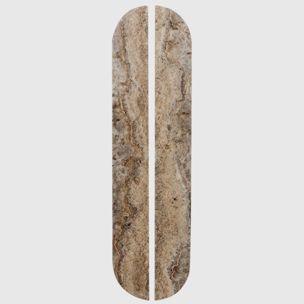 Silver Travertine Cabinet Pull 500mm (Sold as Pair) - Zephra - Cabinet HandleST-CP-500-STV