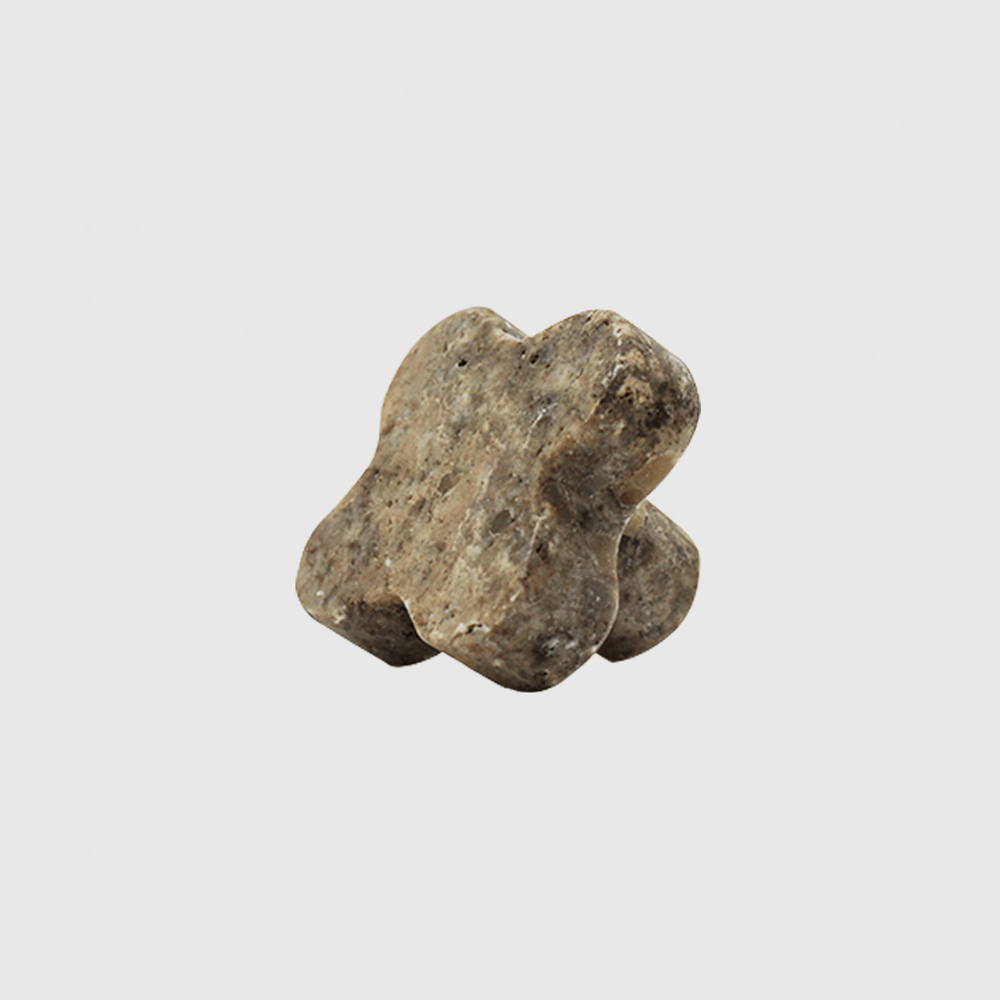 Silver Travertine Clover Cabinet Knob - Zephra - Cabinet HandleST-CLCK-STV
