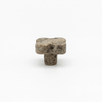 Silver Travertine Clover Cabinet Knob - Zephra - Cabinet HandleST-CLCK-STV