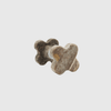Silver Travertine Stone Clover Shower Screen Knob