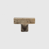 Silver Travertine Stone Rectangular Cabinet Knob