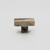 Silver Travertine Rectangular Cabinet Knob - Zephra - Cabinet HandleST-RCK-STV
