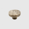 Silver Travertine Stone Round Cabinet Knob
