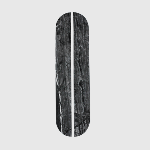 Silver Wave Marble Cabinet Pull Handle 320mm (Pair)