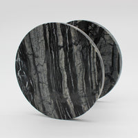 Silver Wave Marble Circular Entry Pull 200mm - Zephra - Door PullST - CEP - 200 - SWM