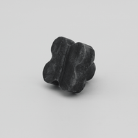 Silver Wave Marble Clover Cabinet Knob - Zephra - Cabinet HandleST-CLCK-SWM