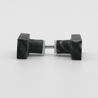 Silver Wave Marble Rectanglular Shower Screen Knob - Zephra - SHOWER SCREEN KNOBSST-SCRECT-SWM