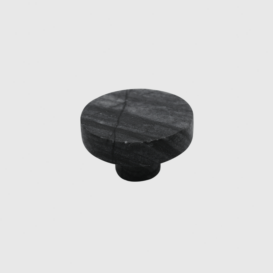 Silver Wave Marble Round Cabinet Knob - Zephra - Cabinet HandleST-RNDCK-SWM