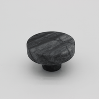 Silver Wave Marble Round Cabinet Knob - Zephra - Cabinet HandleST-RNDCK-SWM