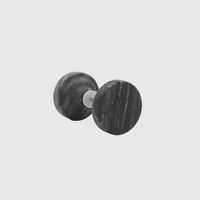 Silver Wave Marble Round Shower Screen Knob - Zephra - SHOWER SCREEN KNOBSST-SCRND-SWM