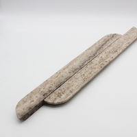 Silver Travertine Stone Cabinet Pull Handle 500mm (Pair)