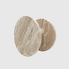 Travertine Stone Circular Front Door Pull Handle 200mm (Pair)