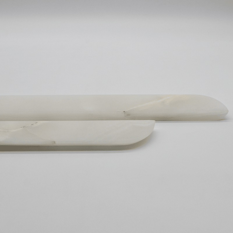 White Onyx Cabinet Pull Handle 500mm (Pair) detail