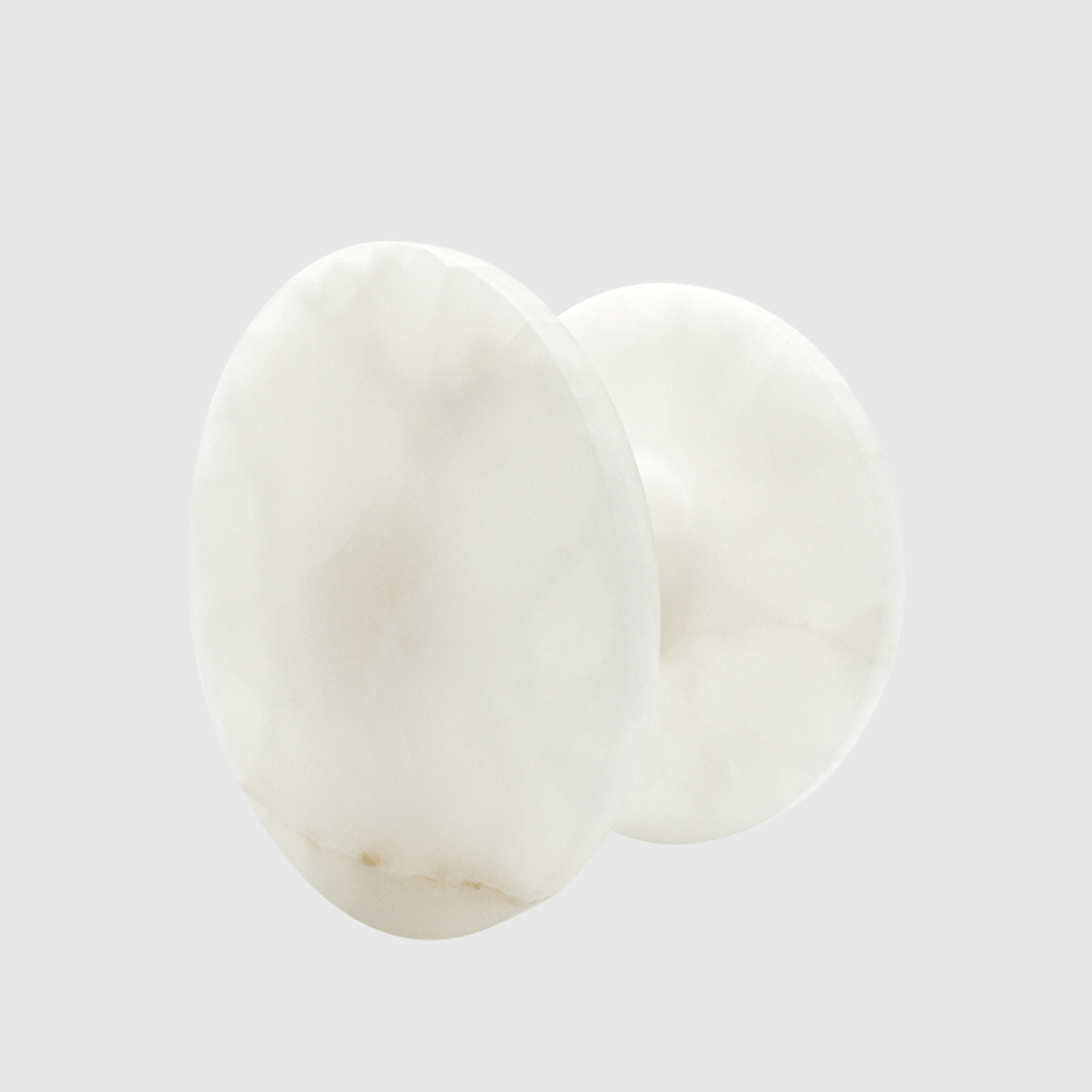 White Onyx Circular Entry Pull 200mm - Zephra - Door PullST - CEP - 200 - WO