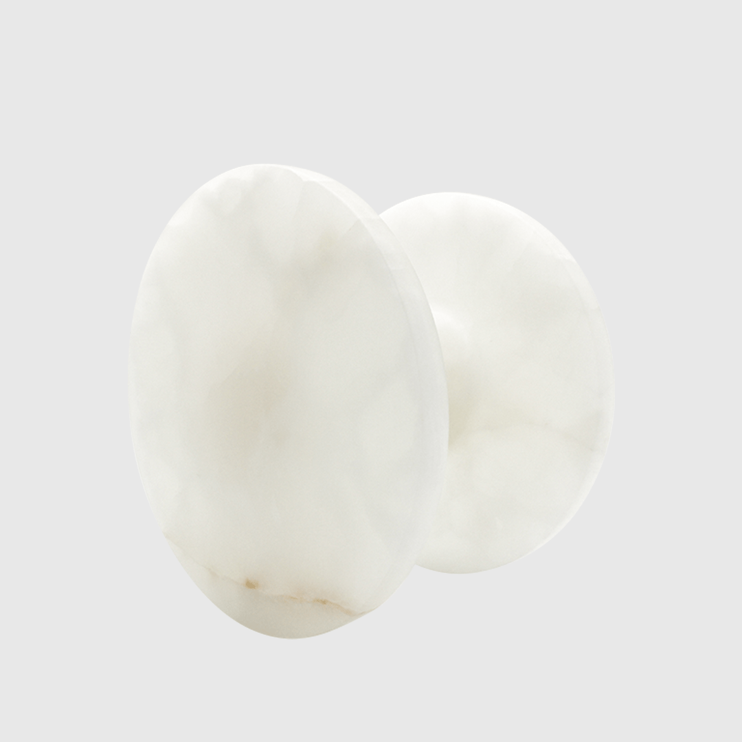 White Onyx Circular Entry Pull 200mm - Zephra - Door PullST - CEP - 200 - WO