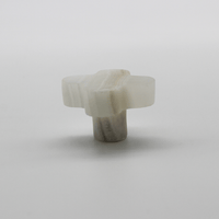 White onyx Clover Cabinet Knob - Zephra - Cabinet HandleST-CLCK-WO