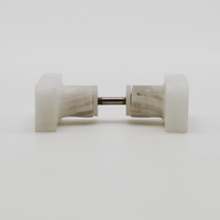 White Onyx Rectanglular Shower Screen Knob - Zephra - SHOWER SCREEN KNOBSST-SCRECT-WO