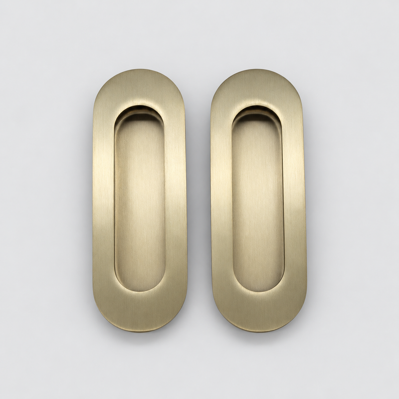 Brushed Gold Passage Cavity Slider detail