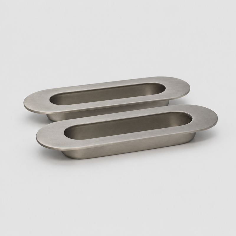 Brushed Nickel Passage Cavity Slider detail